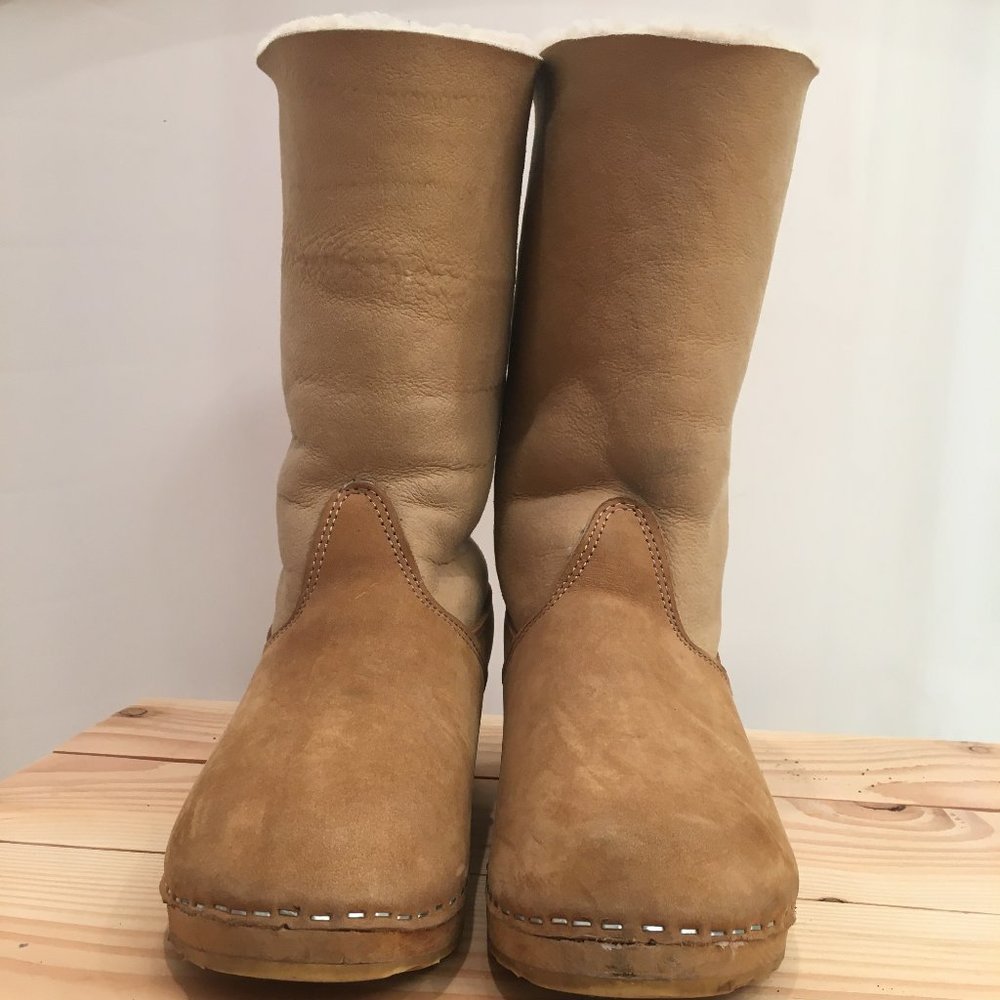 ***SOLDPenelope Chilvers Shearling-Lined Clog Boots Size 38 similar to SVEN  No…